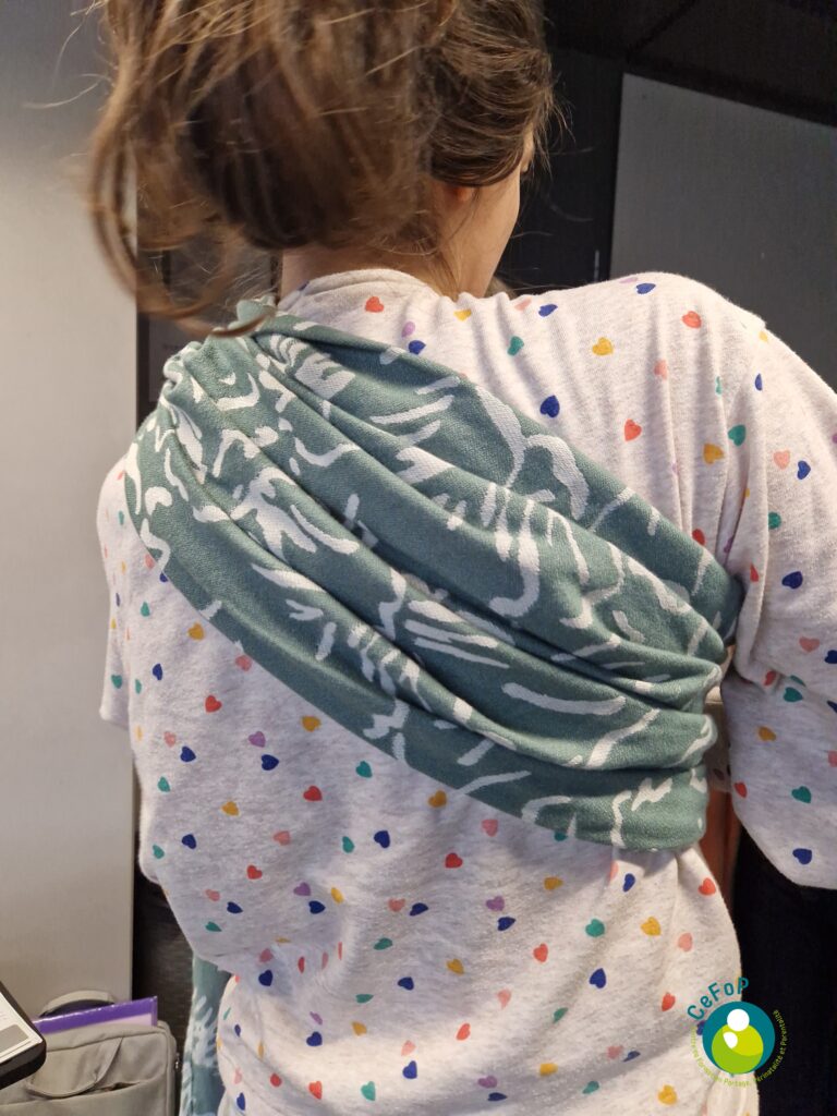 installation en ring sling formation portage bébé