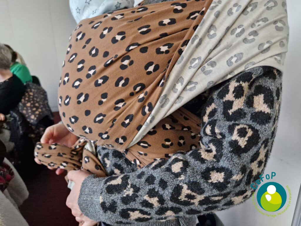 écharpe tricotée formation portage bébés